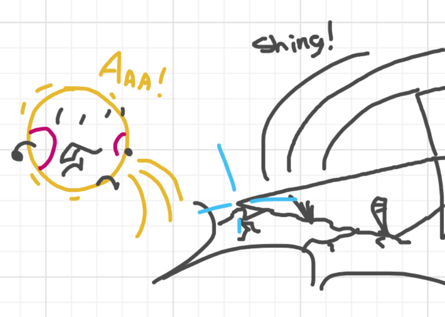 A panel from What's The Point, episode five of the Board Boards object show by Furretwalk/WalkingFurret.